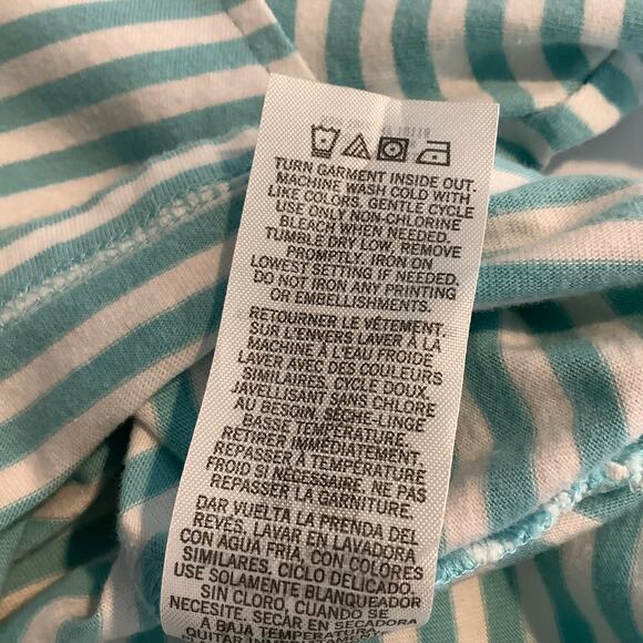 Nautica Blue White Striped Polo Shirt Medium 10/12 - Picture 7 of 7